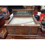 A 1930s MAHOGANY SHOP DISPLAY CABINET