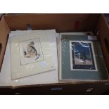 A COLLECTION OF 19TH CENTURY MOUNTED PRINTS,