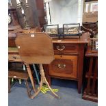 A 19TH CENTURY MAHOGANY AND SATINWOOD SIDE CABINET