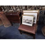 AN EDWARDIAN AND SATINWOOD BANDED SUTHERLAND TABLE