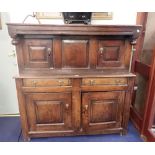 AN 18TH CENTURY OAK DUODARN OR COURT CUPBOARD