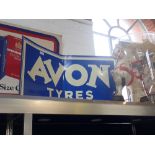 A VINTAGE 'AVON TYRES' ALUMINIUM SIGN