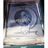 A QUANTITY OF LOOSE 18TH CENTURY AND LATER ENGRAVINGS,