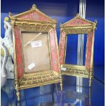 A PAIR OF BRASS FRAMES