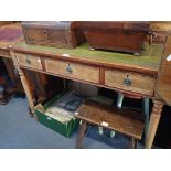 A REPRODUCTION MAHOGANY WRITING DESK