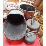 A COPPER COAL BUCKET