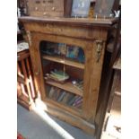 A VICTORIAN WALNUT AND MARQUETRY PIER CABINET