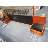 A DANISH GETAMA MID-CENTURY MODERN STYLE TEAK DOUBLE BED