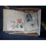 A COLLECTION OF LOOSE 19TH CENTURY AND LATER WATERCOLOURS, DRAWINGS, AND ILLUSTRATIONS