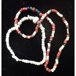 TWO STRINGS OF ANCIENT INDIAN BEADS