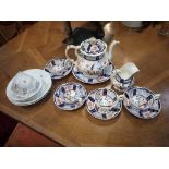 A 19TH CENTURY 'GAUDY WELSH' PART TEA SERVICE