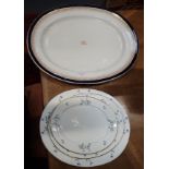 A LATE VICTORIAN ASHWORTHS MEAT PLATTER WITH ARMORIAL; 'GARDEZ BIEN'