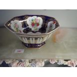 A NORITAKE FOOTED BOWL, OF OCTAGONAL FORM