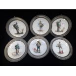 A SET OF SIX FRENCH CERAMIC PLATES d
