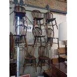 A MATCHED SET OF EIGHT HOOP BACK WINDSOR CHAIRS