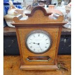 AN EDWARDIAN MAHOGANY CASED MANTEL CLOCK