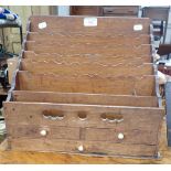 A VICTORIAN OAK STATIONERY CABINET