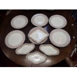 A 19TH CENTURY WEDGWOOD CREAM WARE PART DINNER SERVICE,