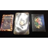 A VICTORIAN PRESSED TORTOISESHELL CARD CASE