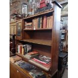 AN ARTS AND CRAFTS OR 'QUAINT' STYLE OAK OPEN BOOKCASE