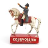 Vintage Courvoisier advertising figure on horseback, 33.5cm high : For Further Condition Reports