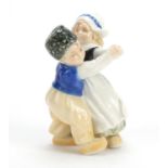 Karl Enz figure of two dancing children, 14.5cm high : For Further Condition Reports Please Visit