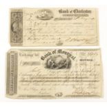 Two American bank bonds - Bank of Charleston, South Carolina, Bank of Montreal : For Further