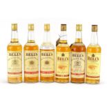 Six bottles of vintage Bells Extra Special Whisky : For Further Condition Reports Please Visit Our