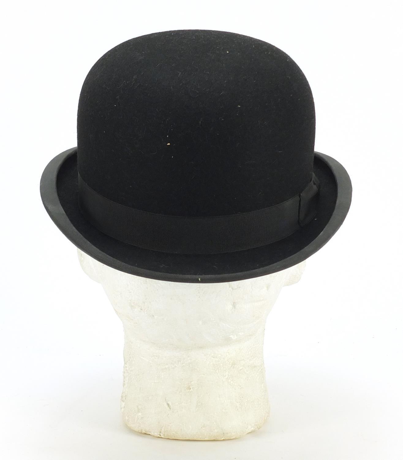 Gentleman's bowler hat retailed by Lock and Co, London, with box, the interior measurements, 21cm - Image 4 of 8