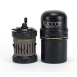 Curta type II calculator with case, numbered 529094 : For Further Condition Reports Please Visit Our