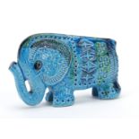 1970s Italian pottery elephant by Flavia Montelupo, 16cm in length : For Further Condition Reports