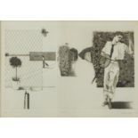 Frank Connelly 1977 - Jeux, pencil signed artist proof etching, mounted and framed, 29cm x 21cm :