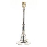 Silver plated table lamp, 41.5cm high : For Further Condition Reports Please Visit Our Website,
