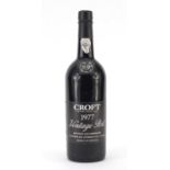 Bottle of 1977 Croft port : For Further Condition Reports Please Visit Our Website, Updated Daily
