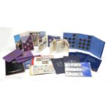Mostly British stamps, first day covers, presentation packs and coins including proof sets : For