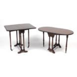 Mahogany Sutherland table and a mahogany dropleaf table : For Further Condition Reports Please Visit