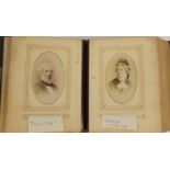 Collection of Victorian cabinet cards arranged in two albums : For Further Condition Reports