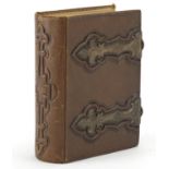 Victorian leather photograph album, 16cm high : For Further Condition Reports Please Visit Our