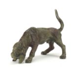 Cast iron model of a bloodhound, 24cm in length : For Further Condition Reports Please Visit Our