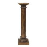 Stained pine torchiere, 107cm high : For Further Condition Reports Please Visit Our Website, Updated