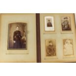 Collection of Victorian cabinet cards arranged in two albums : For Further Condition Reports