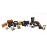 Vintage and later cameras, lenses, binoculars and accessories including Samoca and Kodak : For