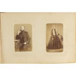 Collection of Victorian cabinet cards arranged in an album : For Further Condition Reports Please