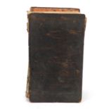 1816 leather bound Bible, with hand written history tree for the Charlwood family to the front,