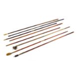 Group of vintage wooden gun cleaning rods 90cm in length : For Further Condition Reports Please