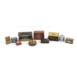 Vintage tins including Huntley & Palmers, Suttons, Ginger Wafers and Colmans : For Further Condition