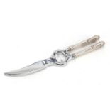 Pair of shears with sterling silver handles : For Further Condition Reports Please Visit Our