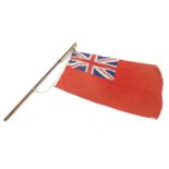 Naval Union Jack flag on pole, the flag 88cm x 48.5cm : For Further Condition Reports Please Visit