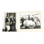 Two Royal interest black and white press photographs, the larger 22cm x 17cm : For Further Condition