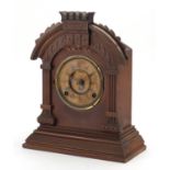 American mahogany cased Ansonia clock, 36cm high : For Further Condition Reports Please Visit Our